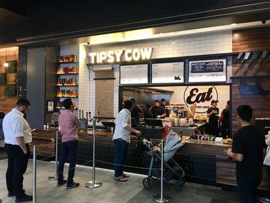 The Tipsy Cow Century City. I recommend that you walk past and find somewhere else to get good service and food.