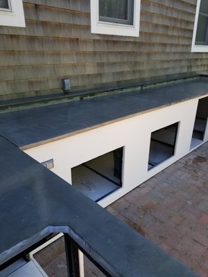 Fiber optic concrete counter-top for an outdoor kitchen. Twinkles with lights embedded in the concrete.