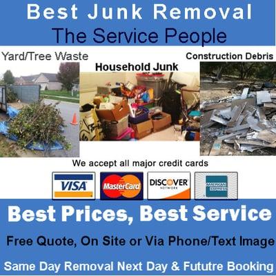 sample of junk removal services offered.