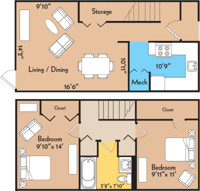 The Beachcomber - 2 Bedroom