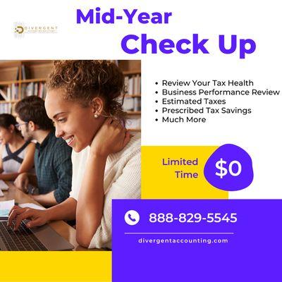 Mid Year Check Ups foe your Small Business - Call today