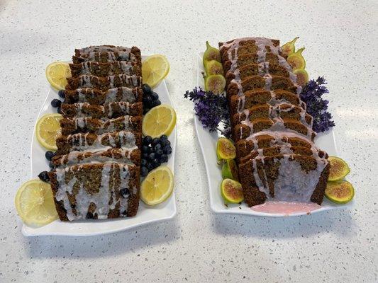 Blueberry Lemon & Lavender Fig Breakfast Bread