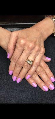 Gel polish on natural nails