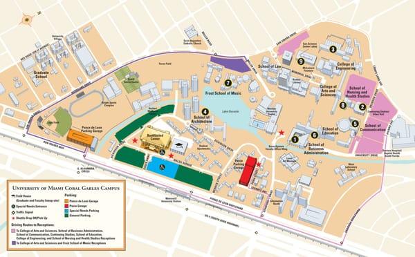 Can someone explain why there isn't a single mention of a movie theater, or its location, on the University of Miami's campus map?