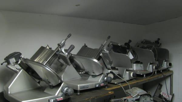 Large selection of used deli slicers