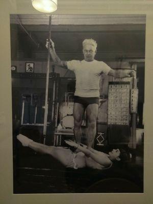 Photo of Joseph Pilates in the private lesson room