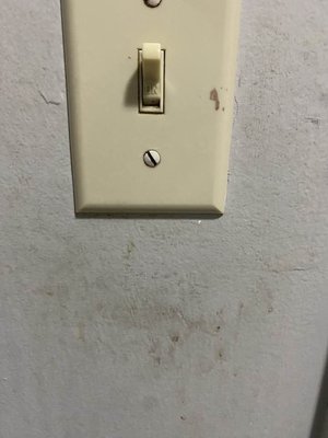 Lovely light switch in customer bathroom.