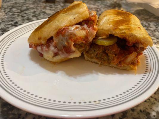 Meatball hoagie