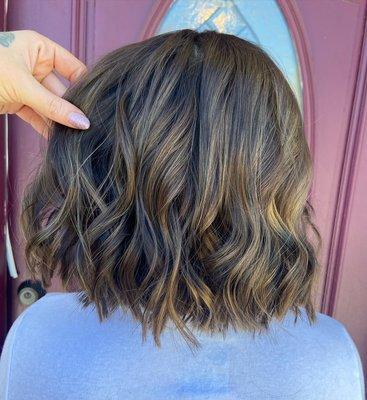 Balayage with a texture cut