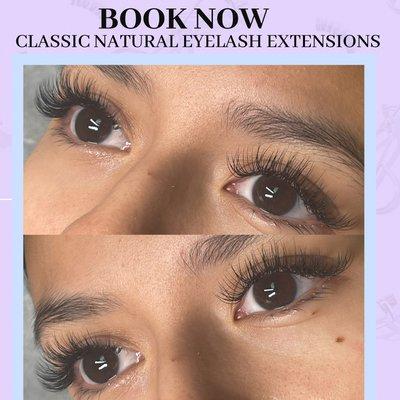 Classic Natural Eyelash Extensions : Medium length CC Curl