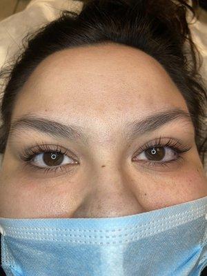 Lash lift after serum