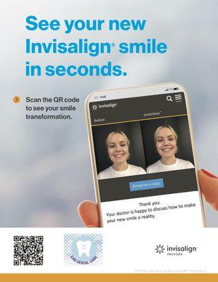 We offer Invisalign to perfect your smile! Scan the QR code :)