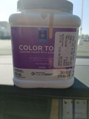 Proof of purchase of low quality paint