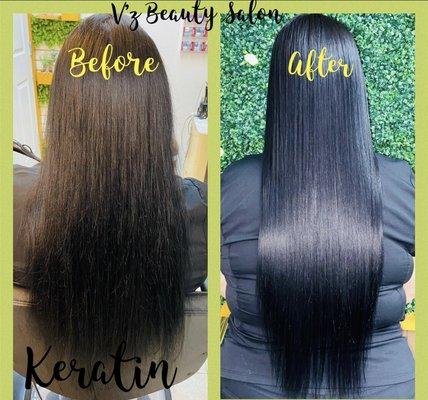 Before/After Keratin