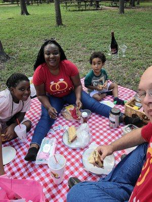 Picnic outing. We love outdoor