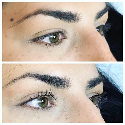 Lash lift Before and After