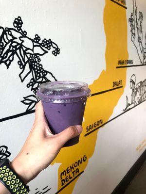 Iced Ube latte