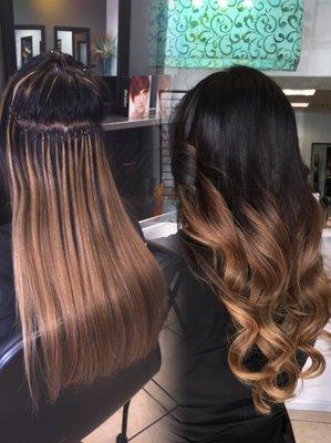 Ombre Babe Hair Extensions - Micro beads (Itip)  extensions