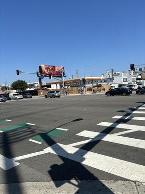 A huge useless fence around the homeless encampment