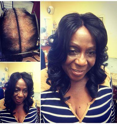 Lace front weave