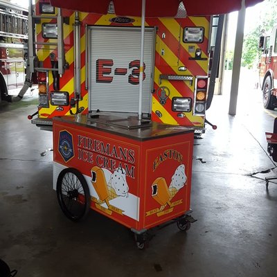 Easton Fire Department ice cream cart wrap.