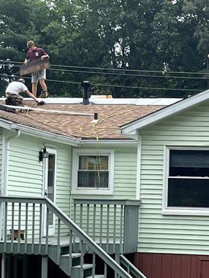 Back deck area roof.