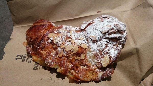 One of the biggest almond croissants ive seen and it is tasty!