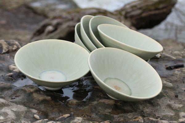 Stack of porcelain bowls.