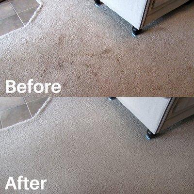 Before & After Example Carpet Cleaning Lexington KY