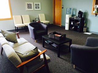 Spacious dental patient waiting area