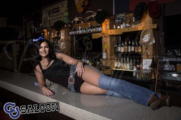 Photos and poster work for CU Saloon County bar in Appleton