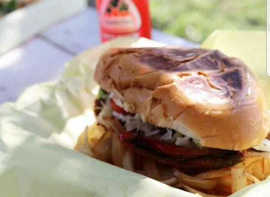 Beef fajita torta