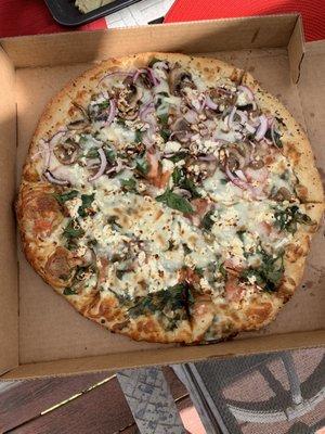 Medium Spinach Feta Pizza