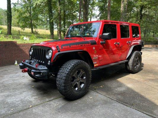 Jeep after exterior Wash