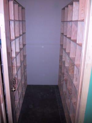 This is the walk-in locker I custom built ... almost finished.