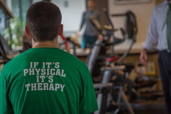 Our PTA family motto "If it's physical it's therapy"