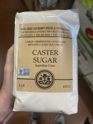 It took 4 stores to find castor sugar for my pavlova. Whole Foods ftw