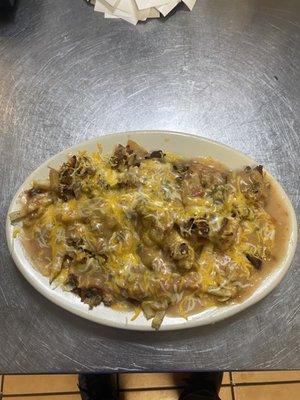 Chicharrón Chilli Cheese Fries!