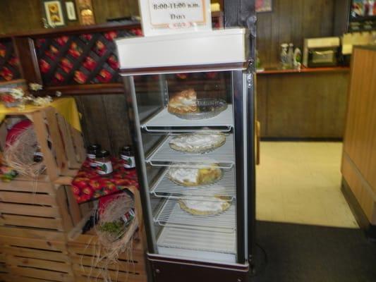 Pie by the slice at Orchard Market in Free Soil, MI