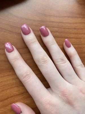 Squoval-shaped acrylic fill