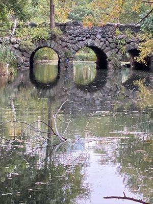 The Beautiful 5 Arch Stone Agassiz Bridge crosses the Muddy River & is minutes from Fenway Park @ Fenway Victory Gardens in Boston