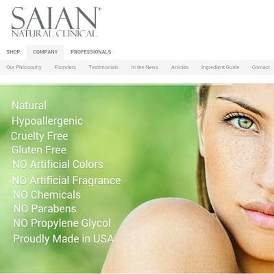 Saian Ethics: Natural - Hypoallergenic -Cruelty Free - Gluten Free - No Artificial Color - No Artificial Fragrance - No Parabens