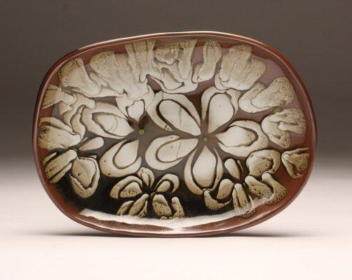 Handmade pottery plates and platters at Pine Mills Pottery