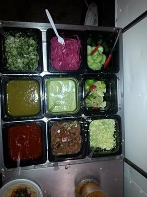 This is what I call a salsa bar!!