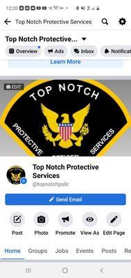 Top Notch Protective Services LLC Facebook page