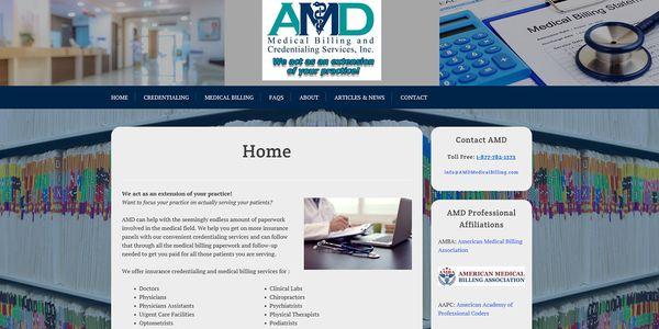 Customized WordPress website design for Medical Billing company