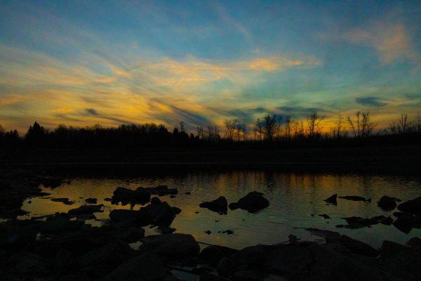 Sun set at king's bend park