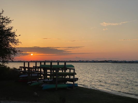 The bay at sunset