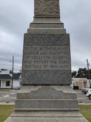 Colleton County Confederate Memorial, Walterboro SC