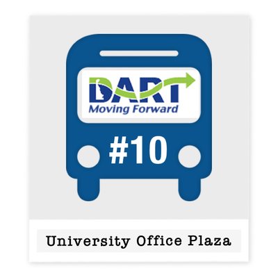 #10 Dart Bus to the University Plaza Shopping Center